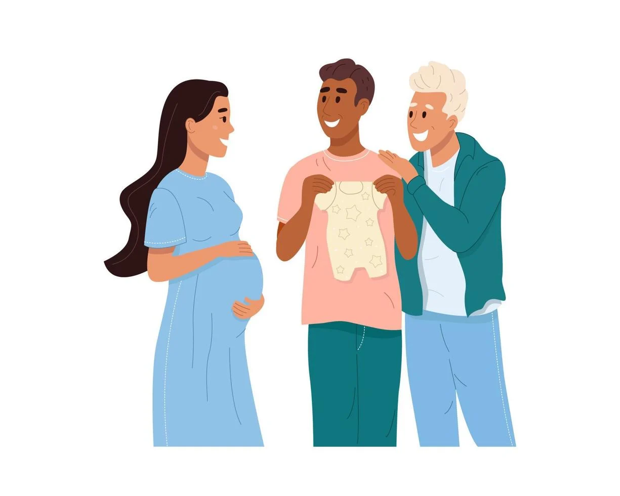 pregnant gay couple cartoon