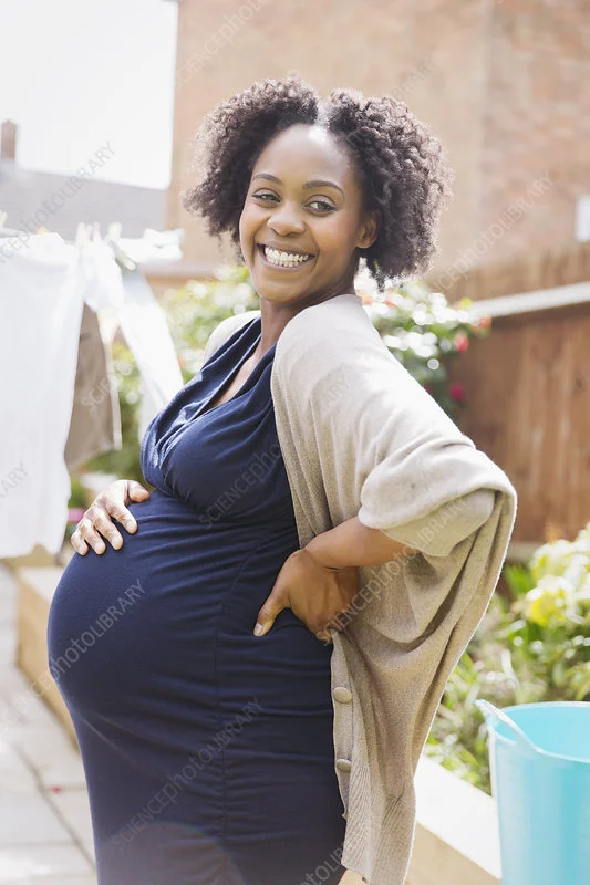 happy pregnant woman