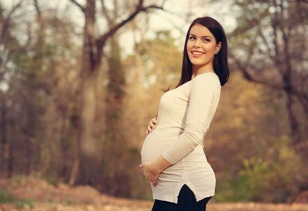 happy pregnant woman