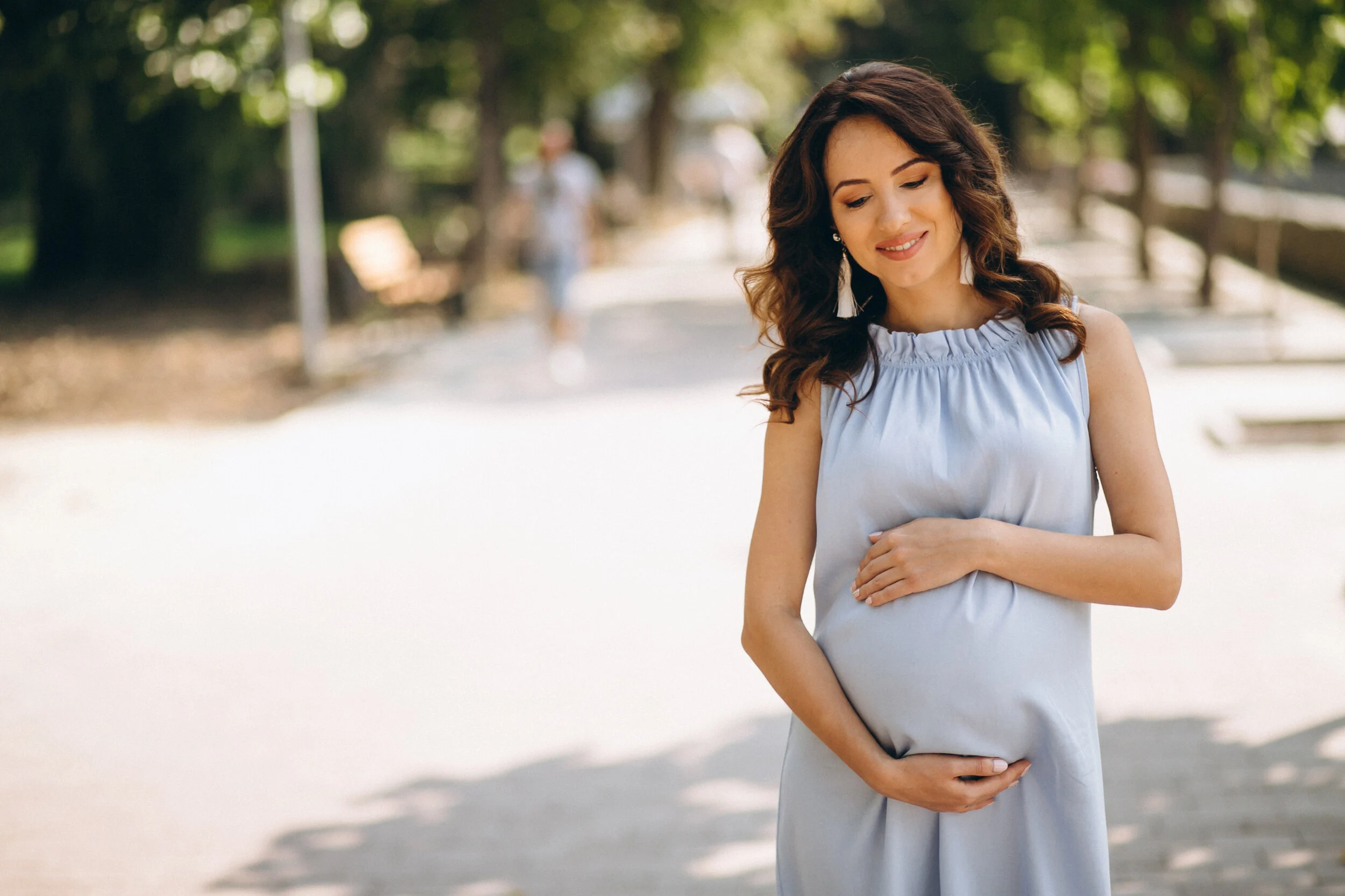 happy pregnant woman